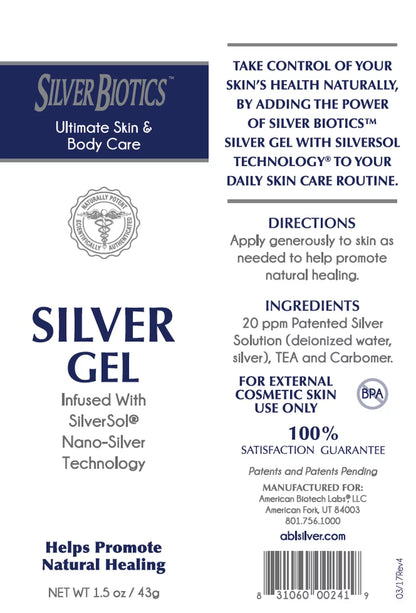 & 2) Care Gel Biotics oz Biotech (Pack Ultimate 4 Skin Silver Body Labs of American Silver