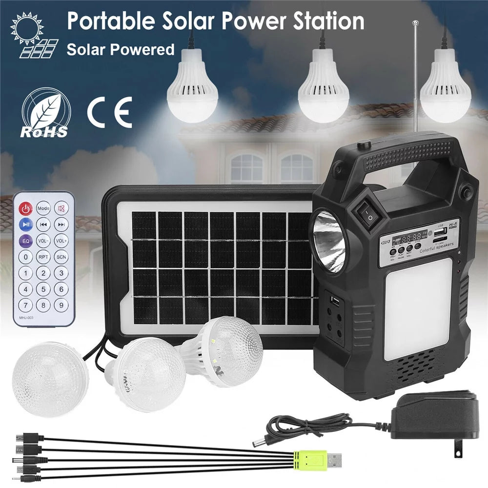 "Portable Dual Supply, Power Camp Power with Solar Station, Panel, Flashlights, Lamps, To Station,Solar Camping,Home Fishing" Digital Way Outdoor display,for LED Generator Charge Emergency Power