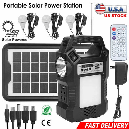 "Portable Dual Supply, Power Camp Power with Solar Station, Panel, Flashlights, Lamps, To Station,Solar Camping,Home Fishing" Digital Way Outdoor display,for LED Generator Charge Emergency Power