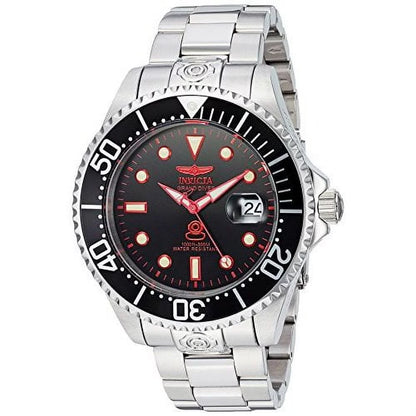 & Case Dial 24764 Bracelet Black Automatic Men's PRO Analog Invicta Watch DIVER Steel