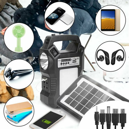 "Portable Dual Supply, Power Camp Power with Solar Station, Panel, Flashlights, Lamps, To Station,Solar Camping,Home Fishing" Digital Way Outdoor display,for LED Generator Charge Emergency Power