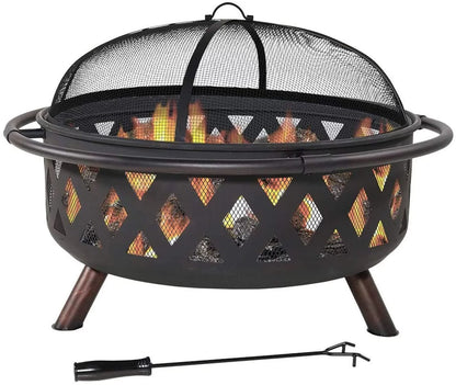 & Portable Wood Campfire Burning Fire Clover Pit Pit Outdoor Grill